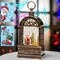 Christmas Snow Globe Lantern Swirling Glittering Santa Moose and Cardinal with Music,USB Lined or Battery Operated Lighted Water Lantern for Thanksgiving Christmas Decoration Gifts
